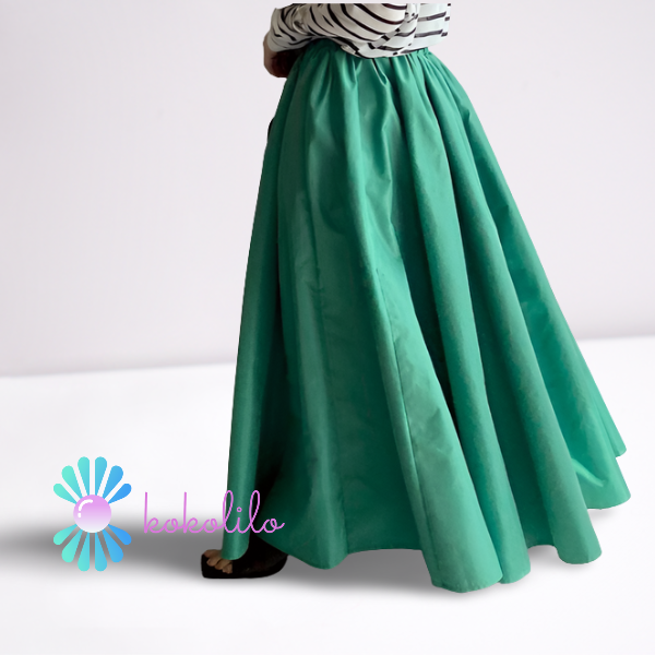 再入荷！【Green skirt】グリーンギャザースカート
